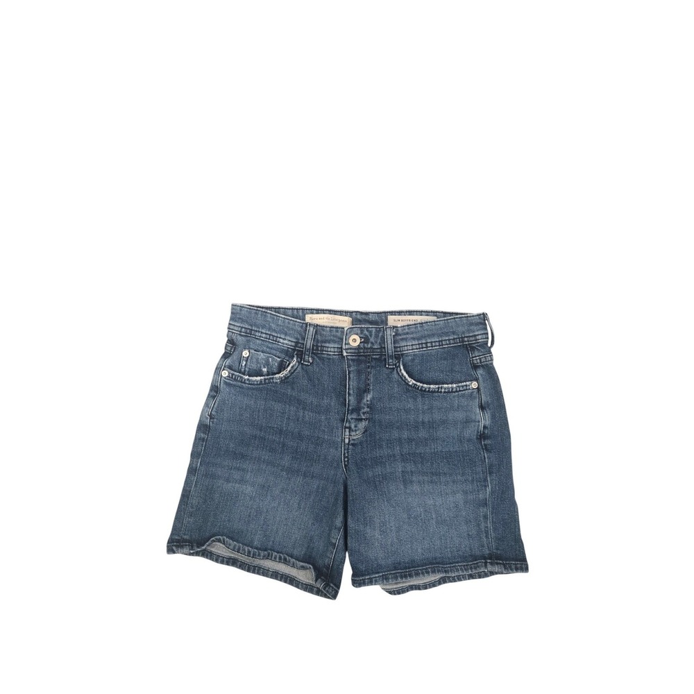 Pilcro and the Letterpress Slim Boyfriend Denim Shorts Medium Wash Blue Size 28